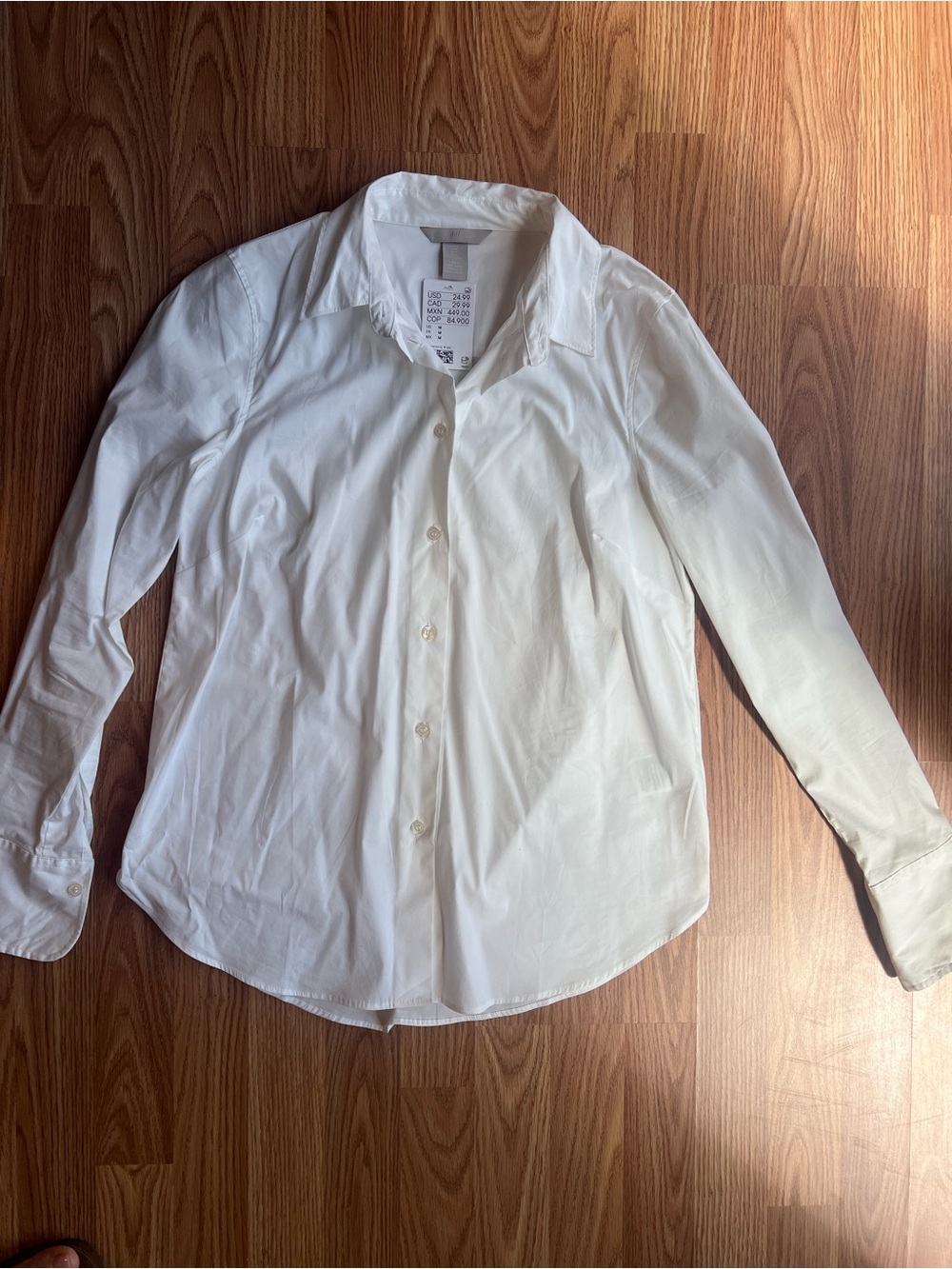 H&M White Button-Down Dress Shirt